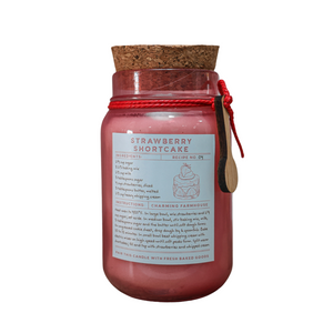 Strawberry Shortcake Candle with Recipe Candle