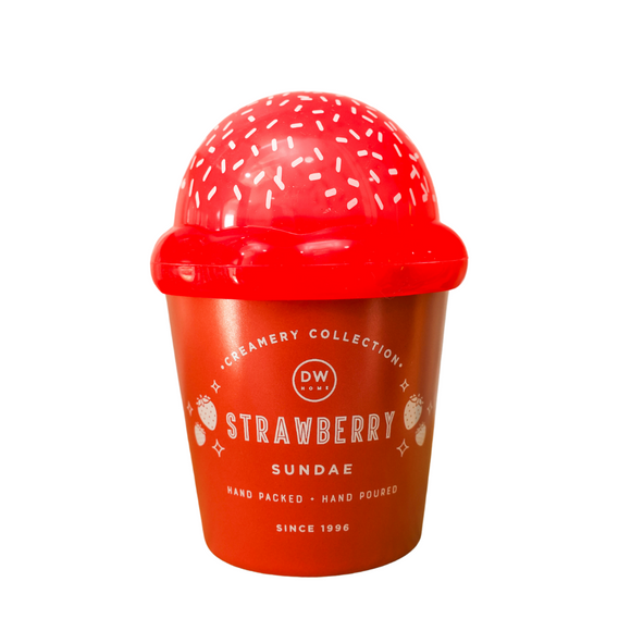 Strawberry Sundae - Ice Cream Shaped Candle