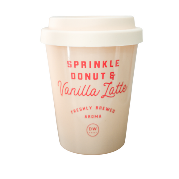 Sprinkle Donut & Vanilla Latte Large Candle