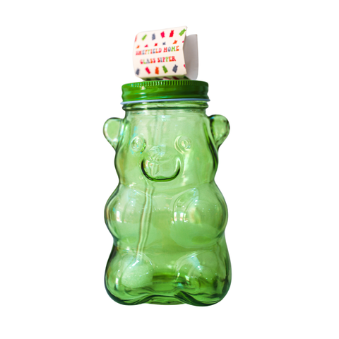 Green Gummy Bear Glass Sipper