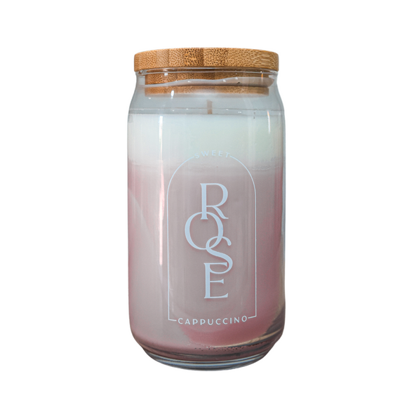 Rose Capuccino -  Beverage Shaped Candle
