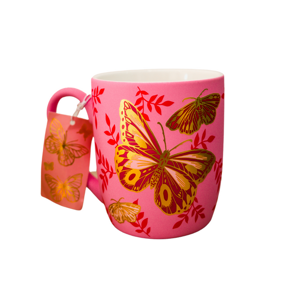 Butterflies Pink Mug