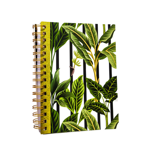 Green Leaves Quotes Lined Journal