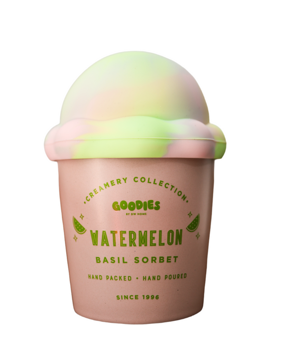 Watermelon Basil Sorbet - Ice Cream Shaped Candle