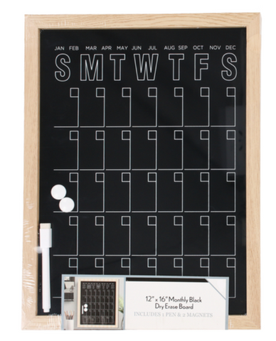 Monthly Calendar Dry Eraser Board