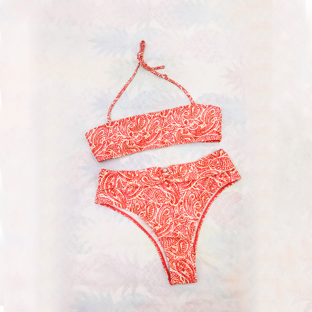 Cream & Pink Bikini