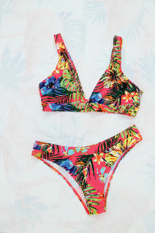 Pink Floral Bikini