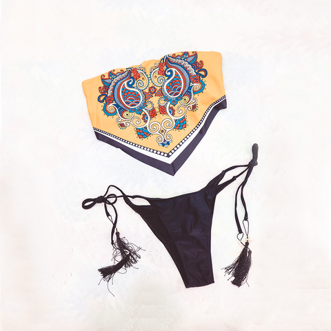 Yellow & Print Bikini